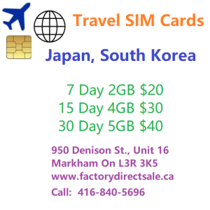 Japan, South Korea Travel SIM Card